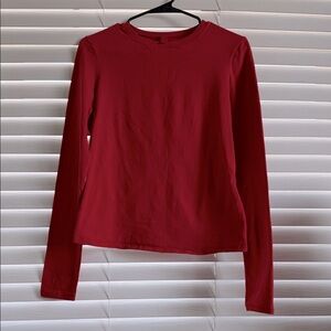 SKIMS Rich Red Long Sleeve Tee